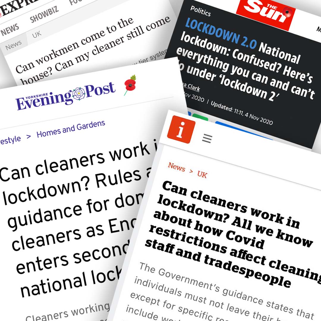 Government confirms home cleaners can work during lockdown