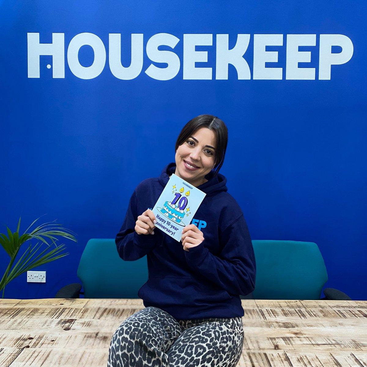 Celebrating Corina's 10-year anniversary with Housekeep