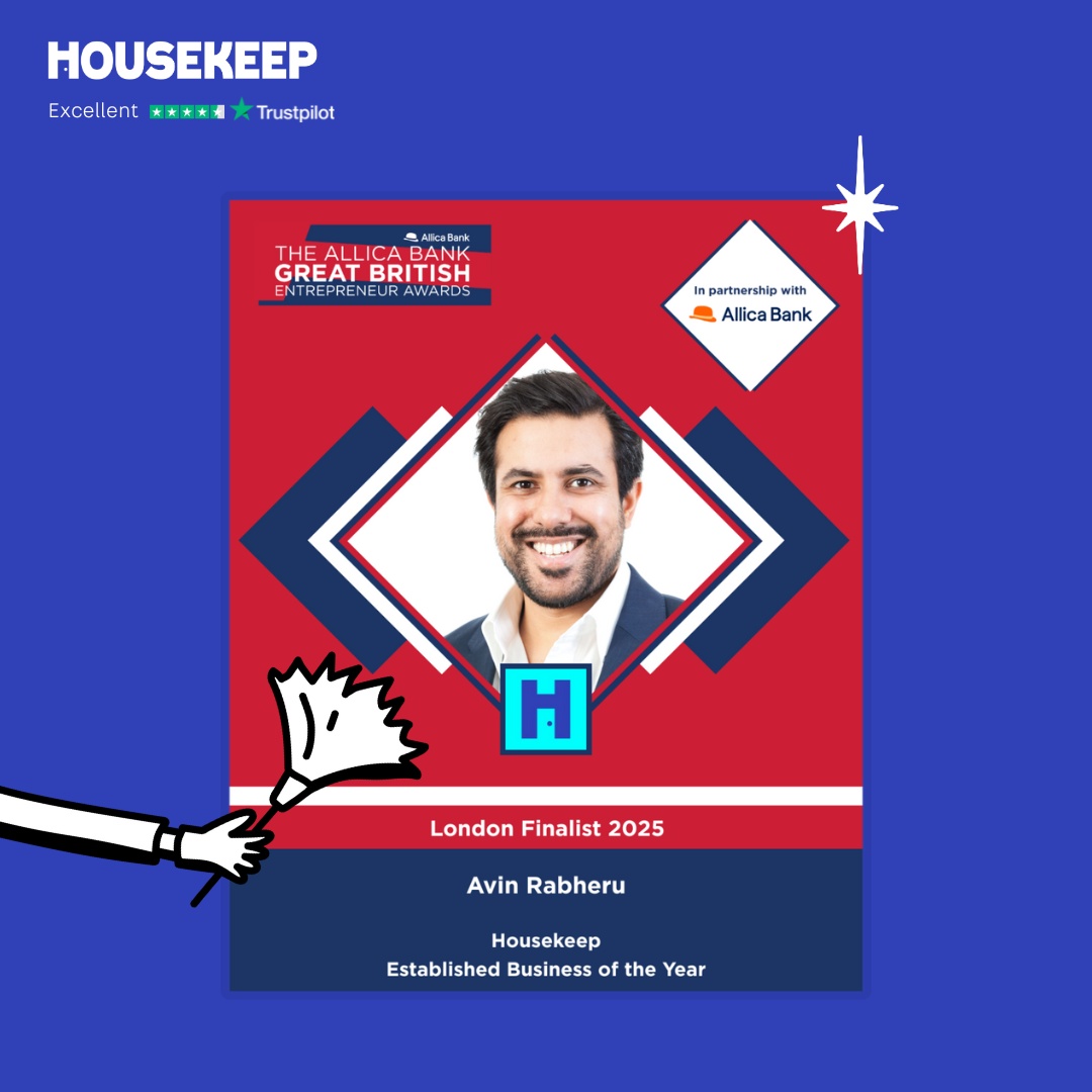 Housekeep CEO shortlisted for the 2025 Great British Entrepreneur Awards
