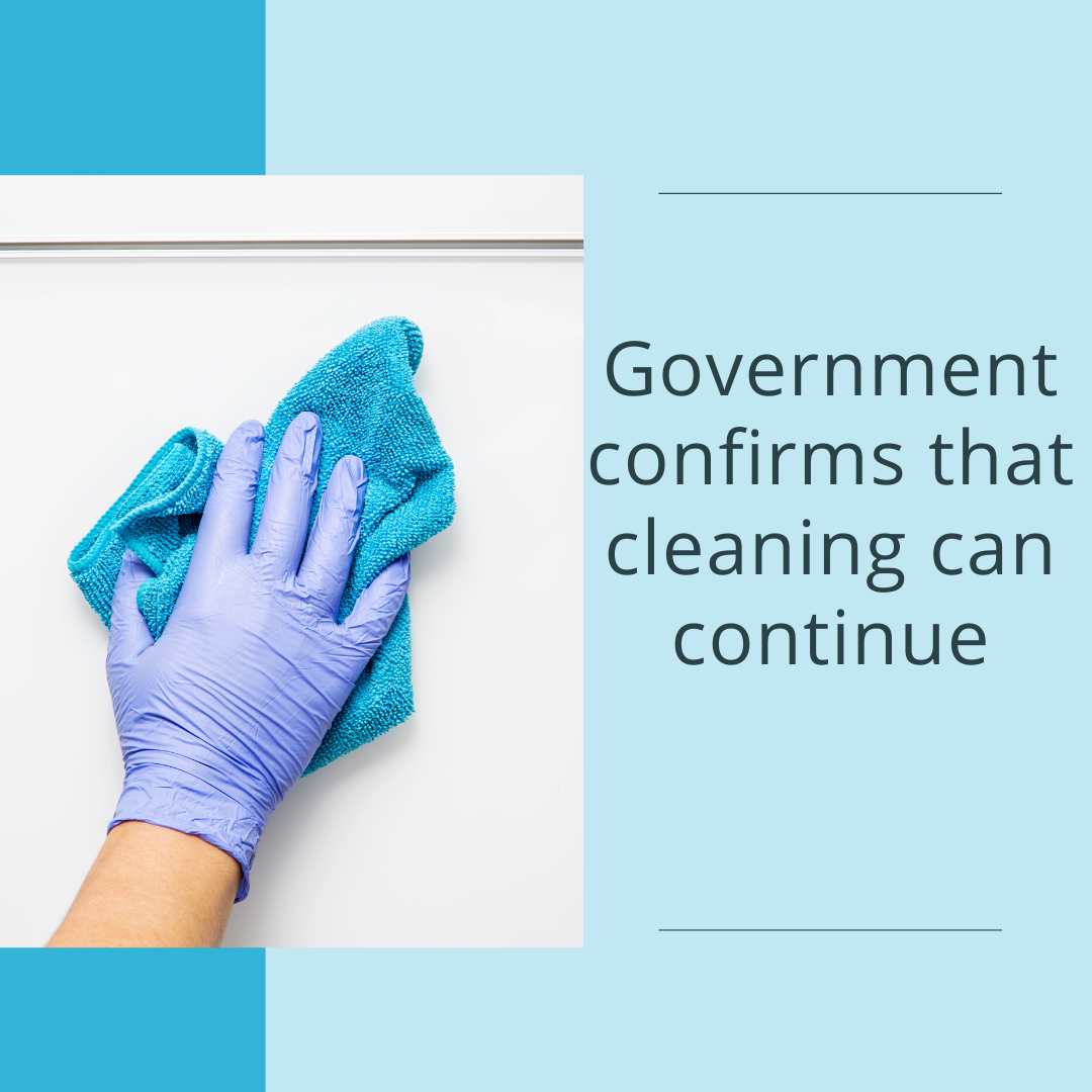 Government confirms that cleaning can continue