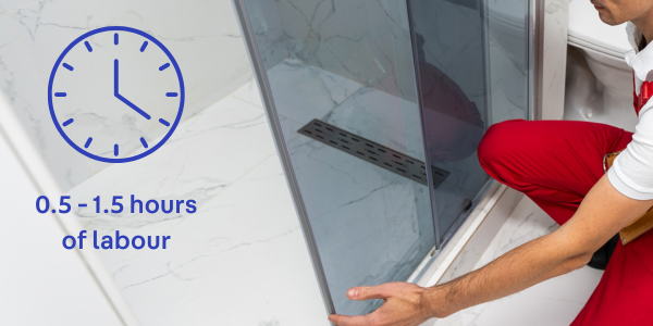 Infographic on how long it takes to repair a shower screen