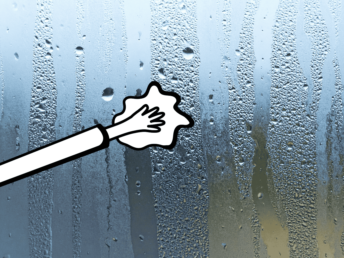How to remove condensation from windows
