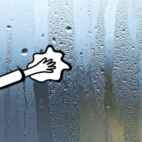 How to remove condensation from windows