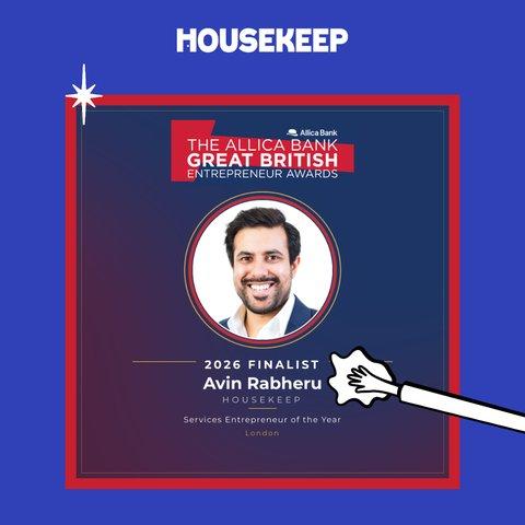 Housekeep CEO shortlisted for the 2026 Great British Entrepreneur Awards