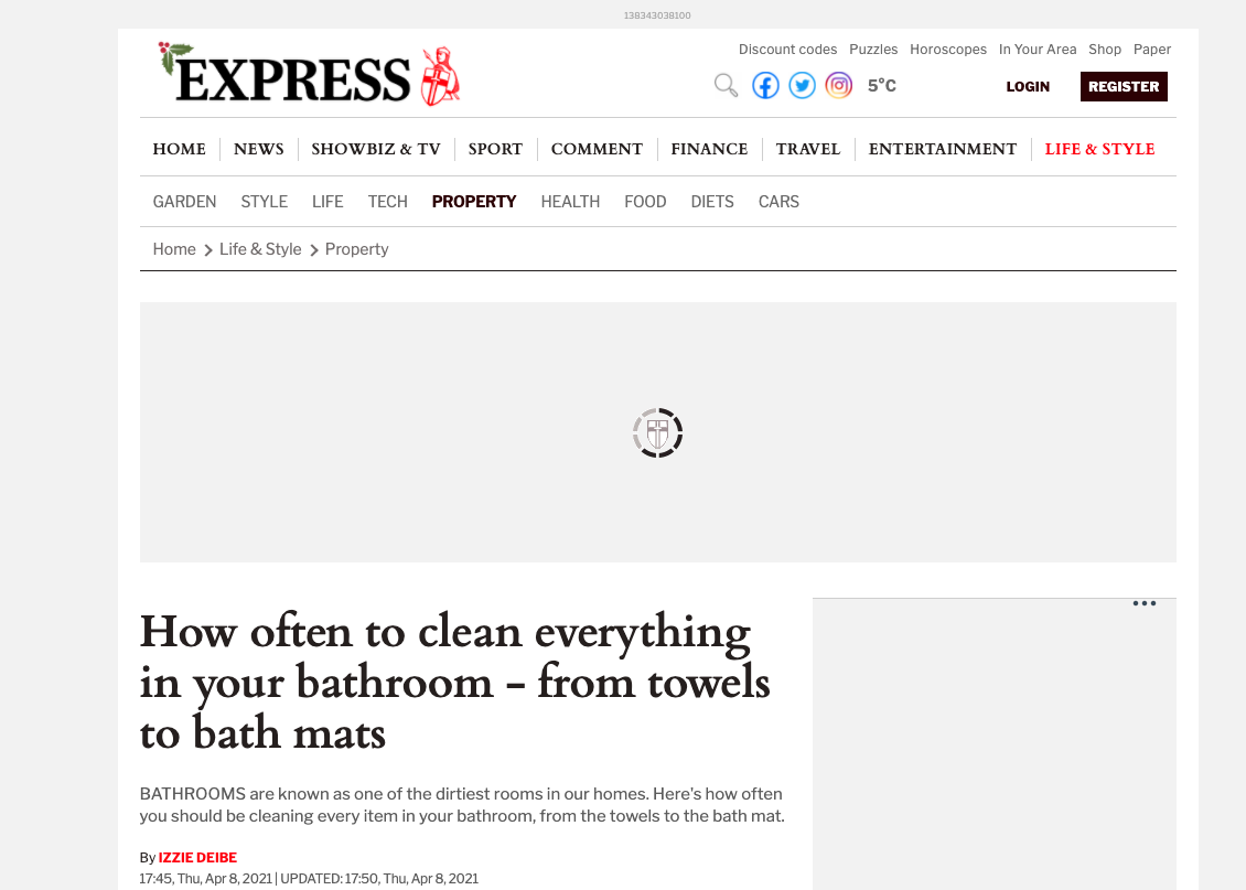 Express - How often to clean everything in your bathroom - from towels to bath mats