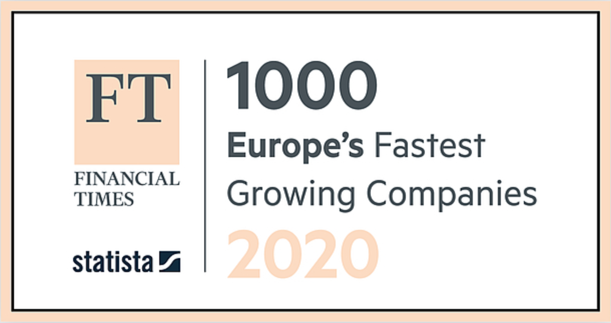 Financial Times FT000 2020 - Fastest Growing Companies in Europe - #217