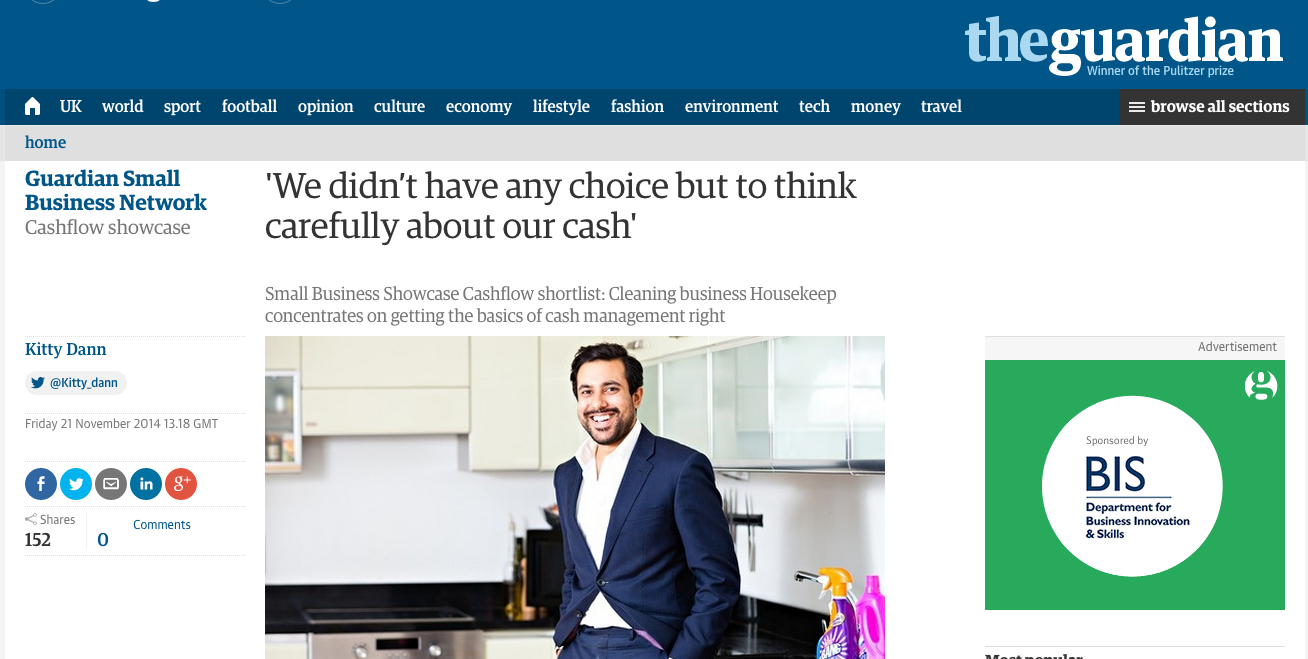 The Guardian - We didn’t have any choice but to think carefully about our cash