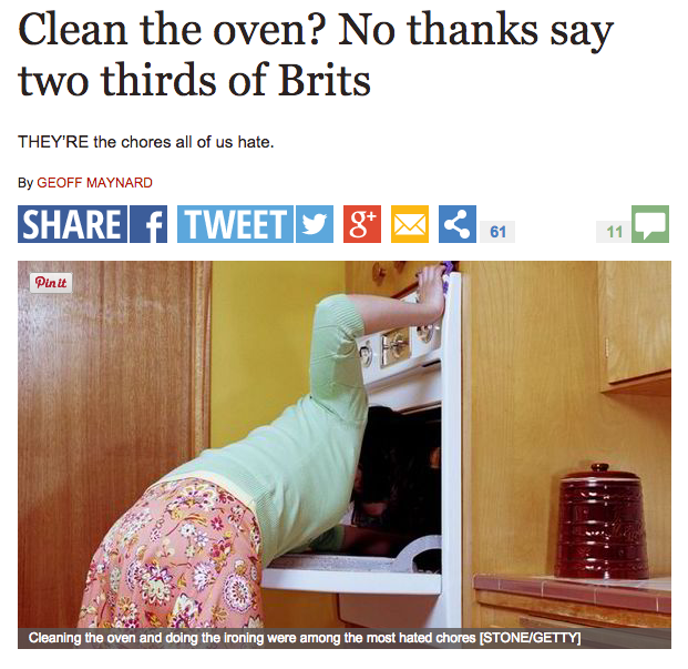 Daily Express - Clean the oven? No thanks say two thirds of Brits