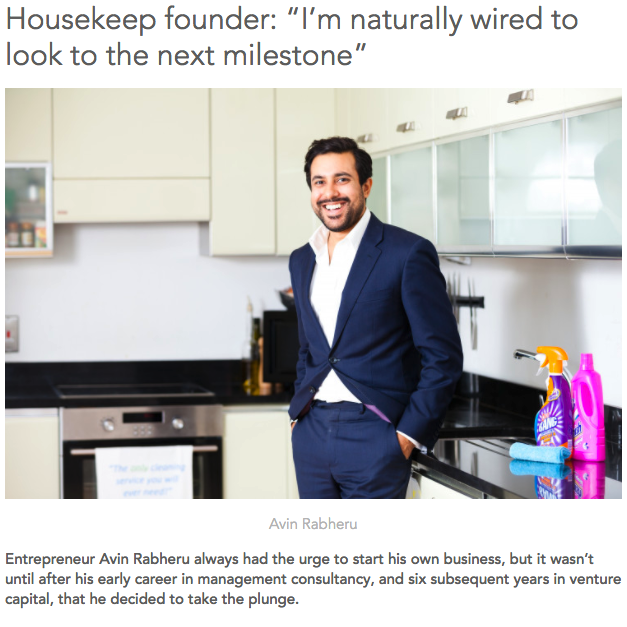 Business Advice - Housekeep founder: Im naturally wired to look to the next milestone?