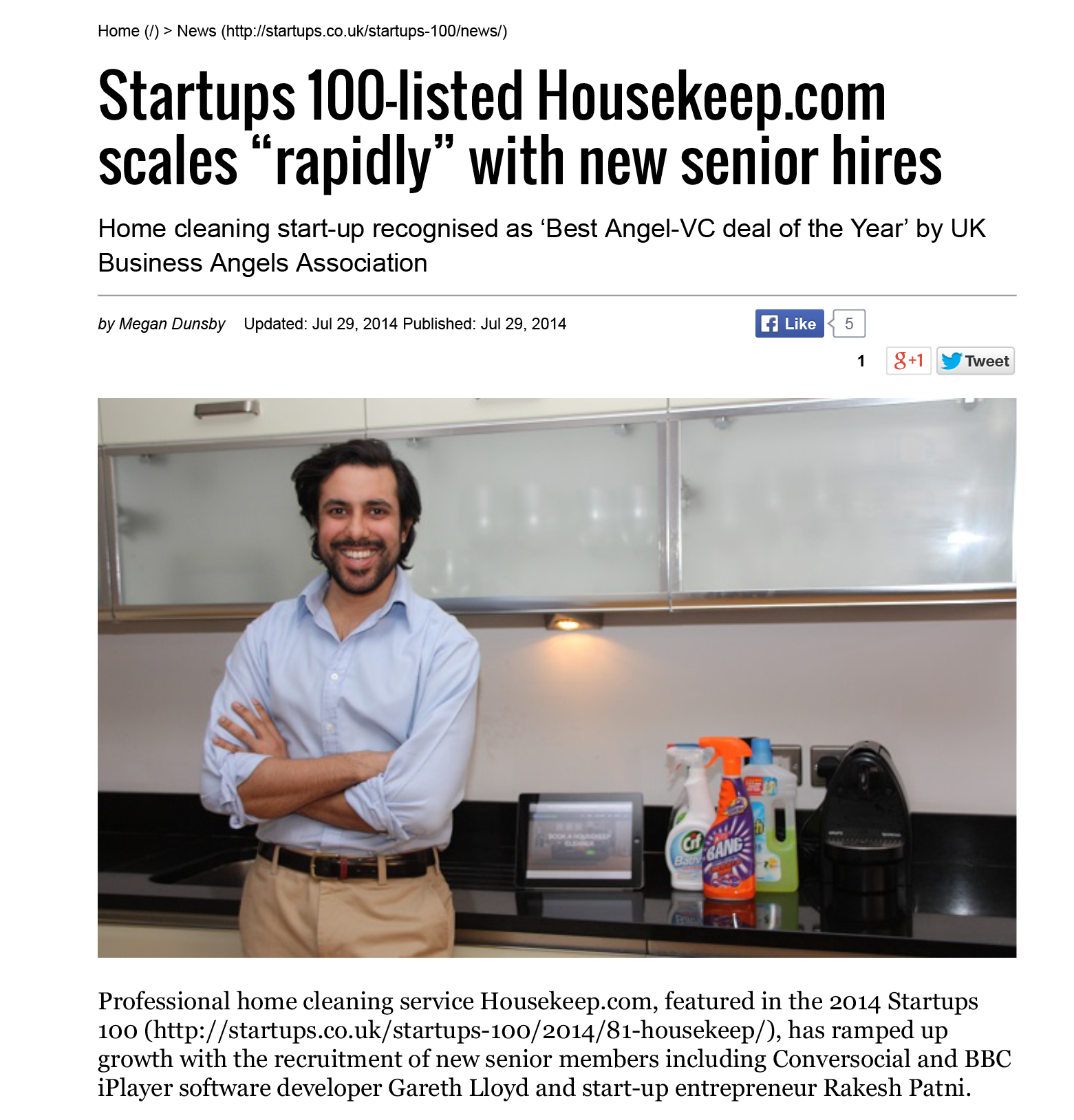 Startups.co.uk - Housekep.com scales rapidly with new senior hires