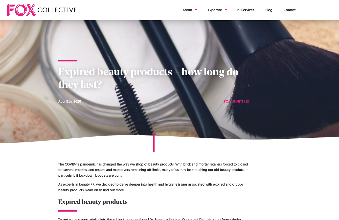 Fox collective - Expired beauty products – how long do they last?