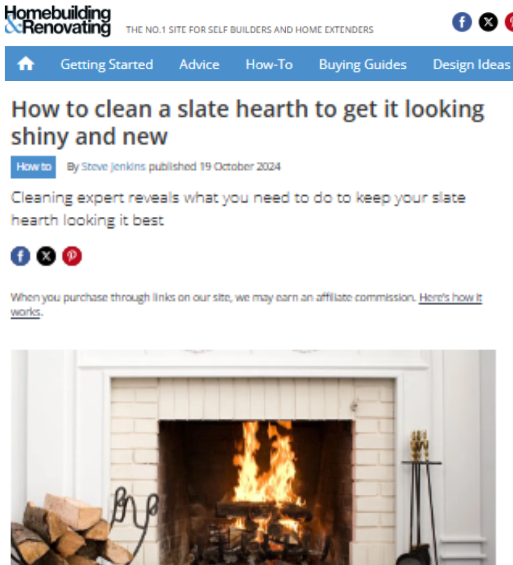 Homebuilding & Renovating - How to clean a slate hearth to get it looking shiny and new