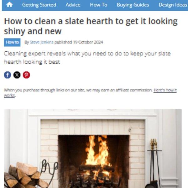 Homebuilding & Renovating - How to clean a slate hearth to get it looking shiny and new