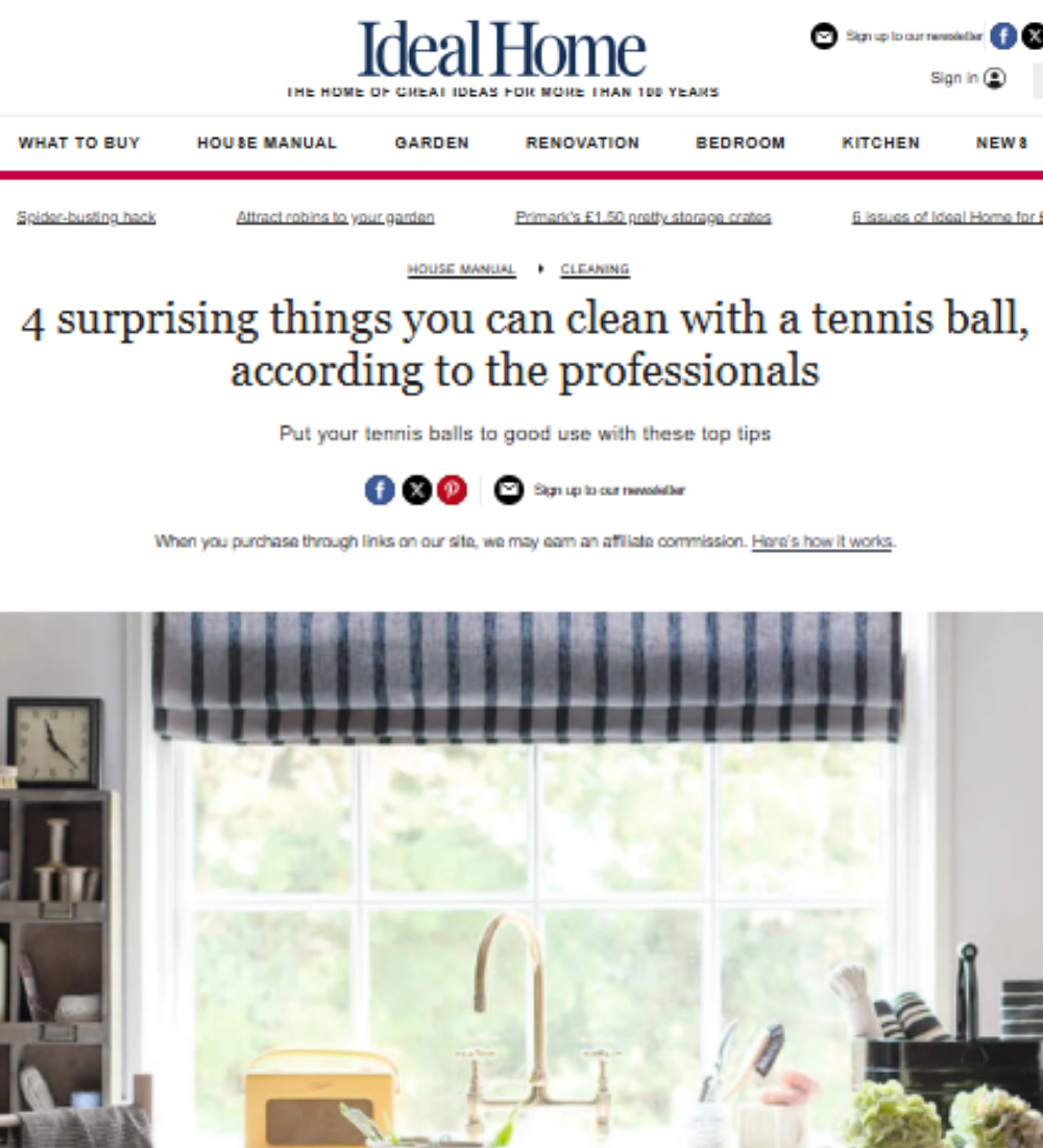 Ideal home - 4 surprising things you can clean with a tennis ball, according to the professionals