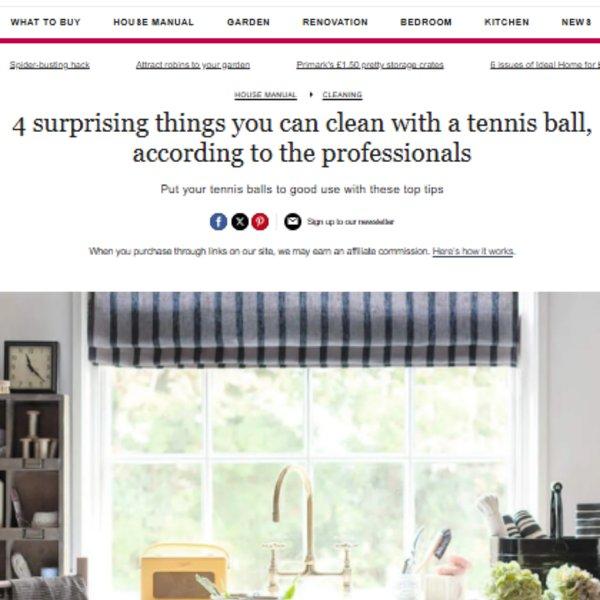 Ideal home - 4 surprising things you can clean with a tennis ball, according to the professionals