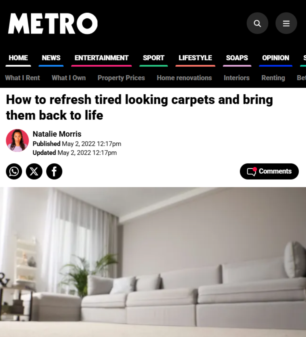 Metro - How to refresh tired looking carpets and bring them back to life