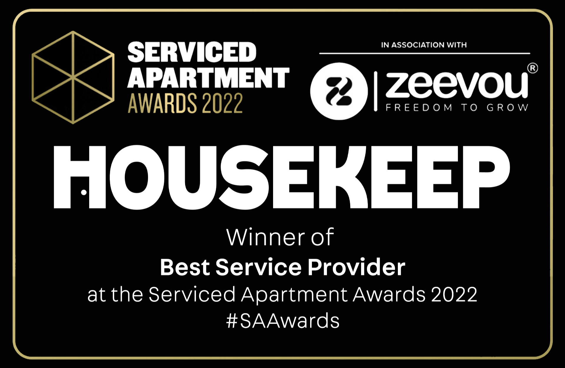 Serviced Apartment Awards 2022 – Best Service Provider – Winner