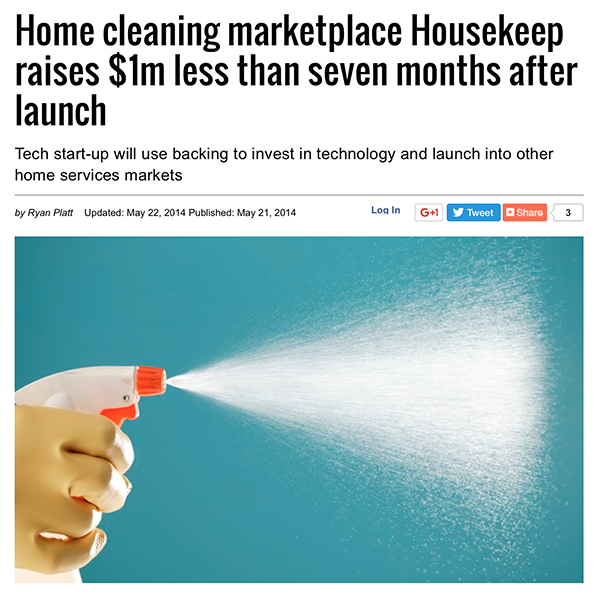 Startups: Home cleaning marketplace Housekeep raises $1m less than seven months after launch