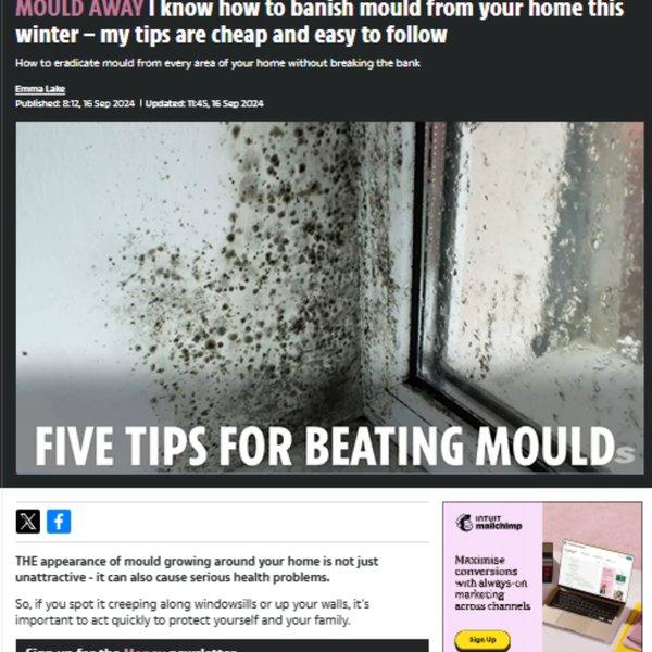 The Sun - I know how to banish mould from your home this winter - my tips are cheap and easy to follow