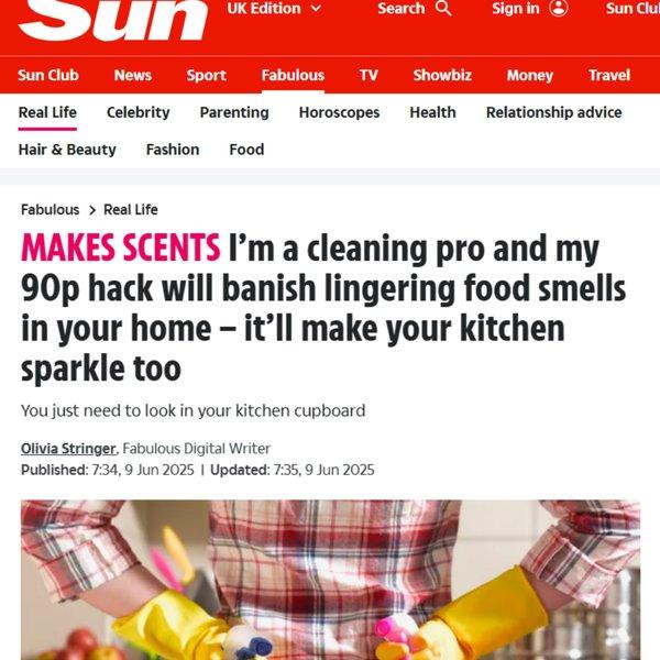 The sun - I’m a cleaning pro and my 90p hack will banish lingering food smells in your home – it’ll make your kitchen sparkle too