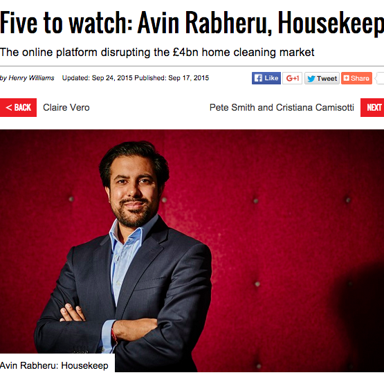 Startups - Five to watch: Avin Rabheru, Housekeep