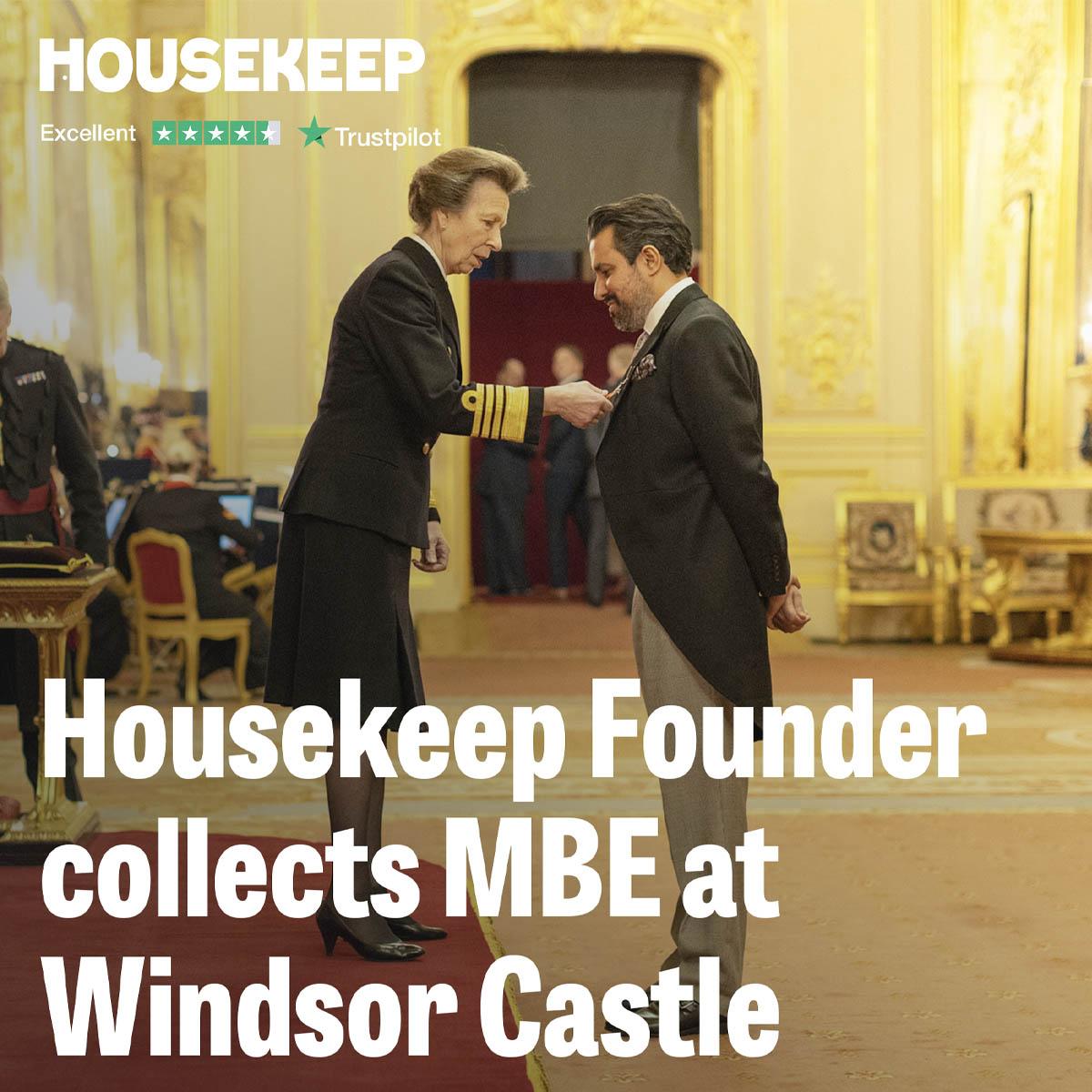 Housekeep Founder collects MBE at Windsor Castle