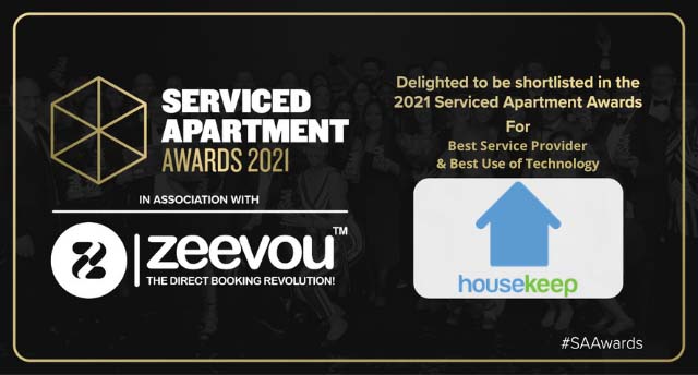 Housekeep shortlisted for the Serviced Apartment Awards 2021