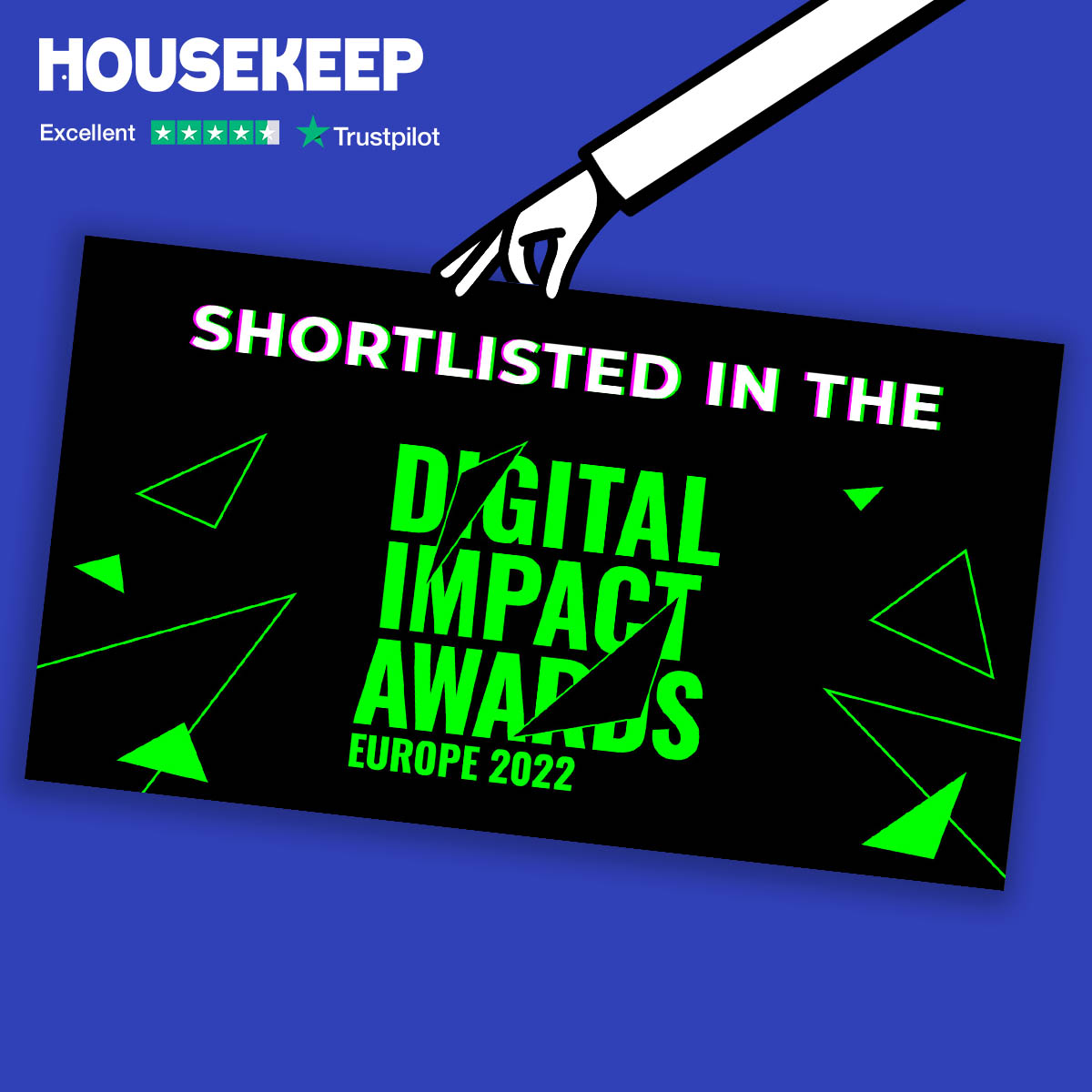 Housekeep shortlisted for the 2022 Digital Impact Awards Europe