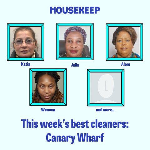 This week's best cleaners: Canary Wharf