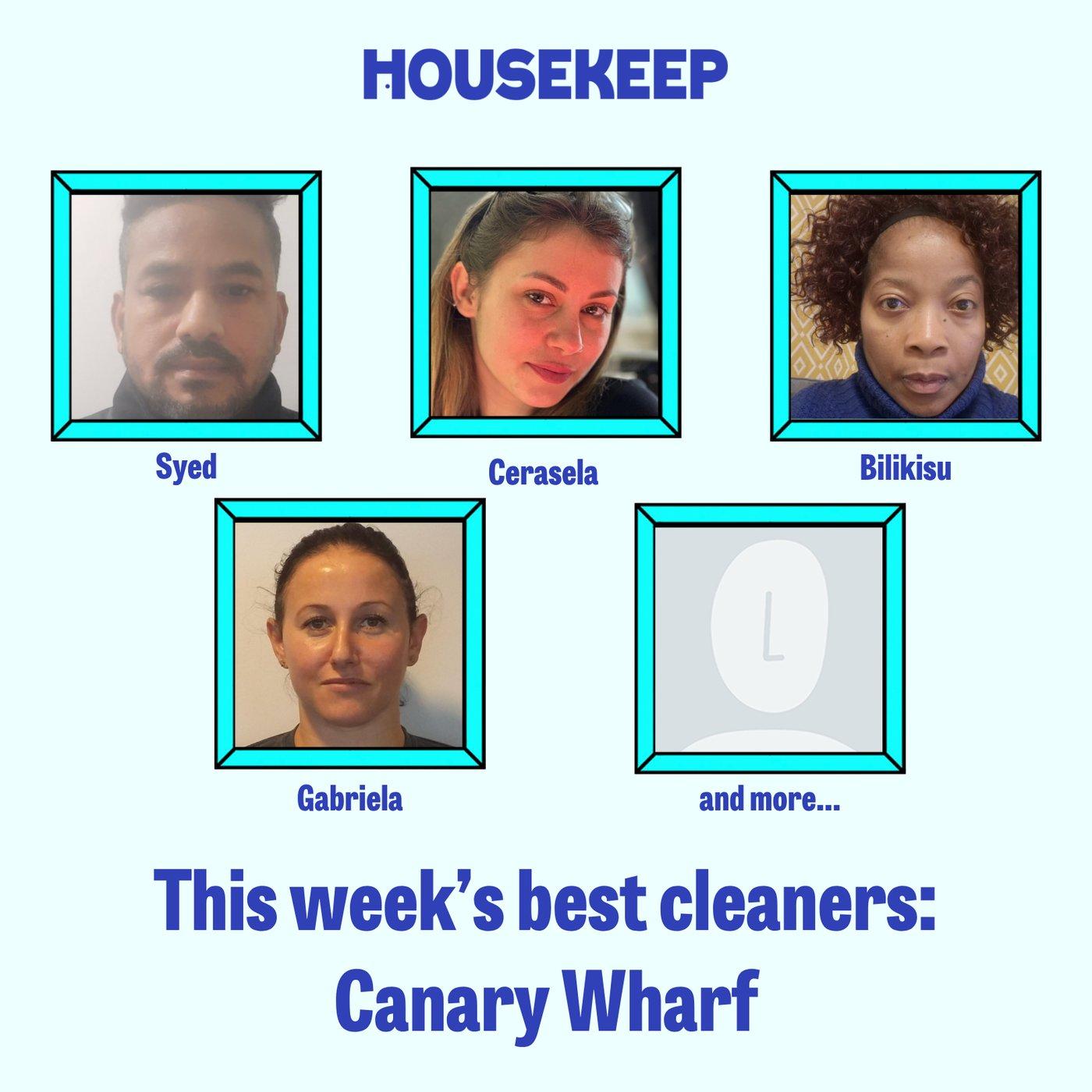 This week's best cleaners: Canary Wharf