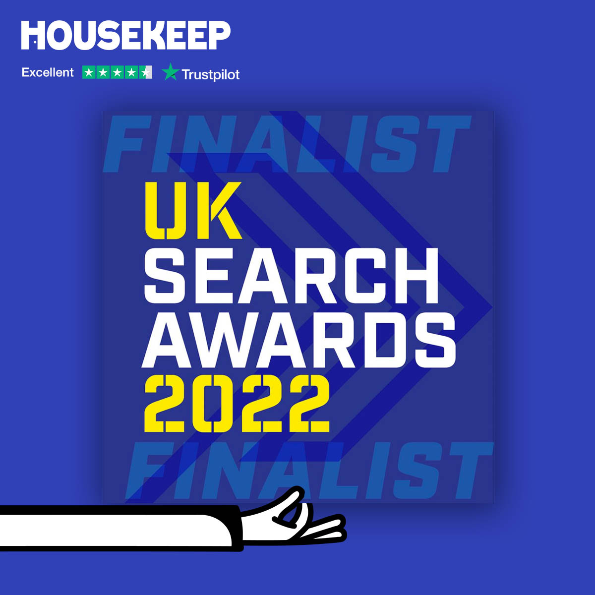 Housekeep shortlisted for two awards at the 2022 UK Search Awards